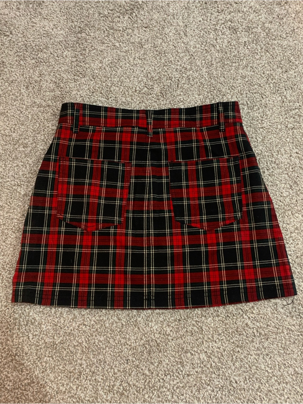 Forever 21 Red and Black Plaid Mini Skirt